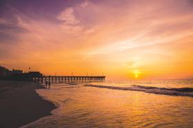 The sun sets along the South Carolina coastline. Photo provided by Perry Baker